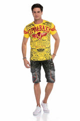 CK224 Men's Capri denim shorts cargo style with zippers