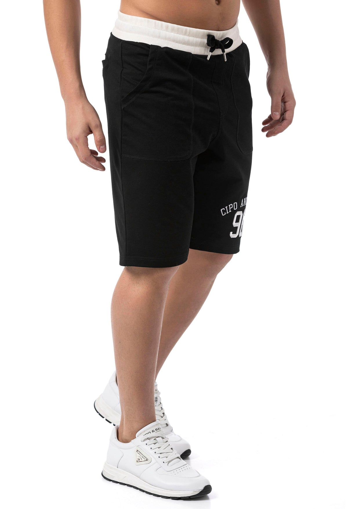 CK300 Men's Straight Fit Shorts with Embroidery