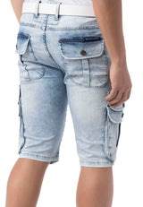 CK306 Men's Capri – Denim style with cargo pockets