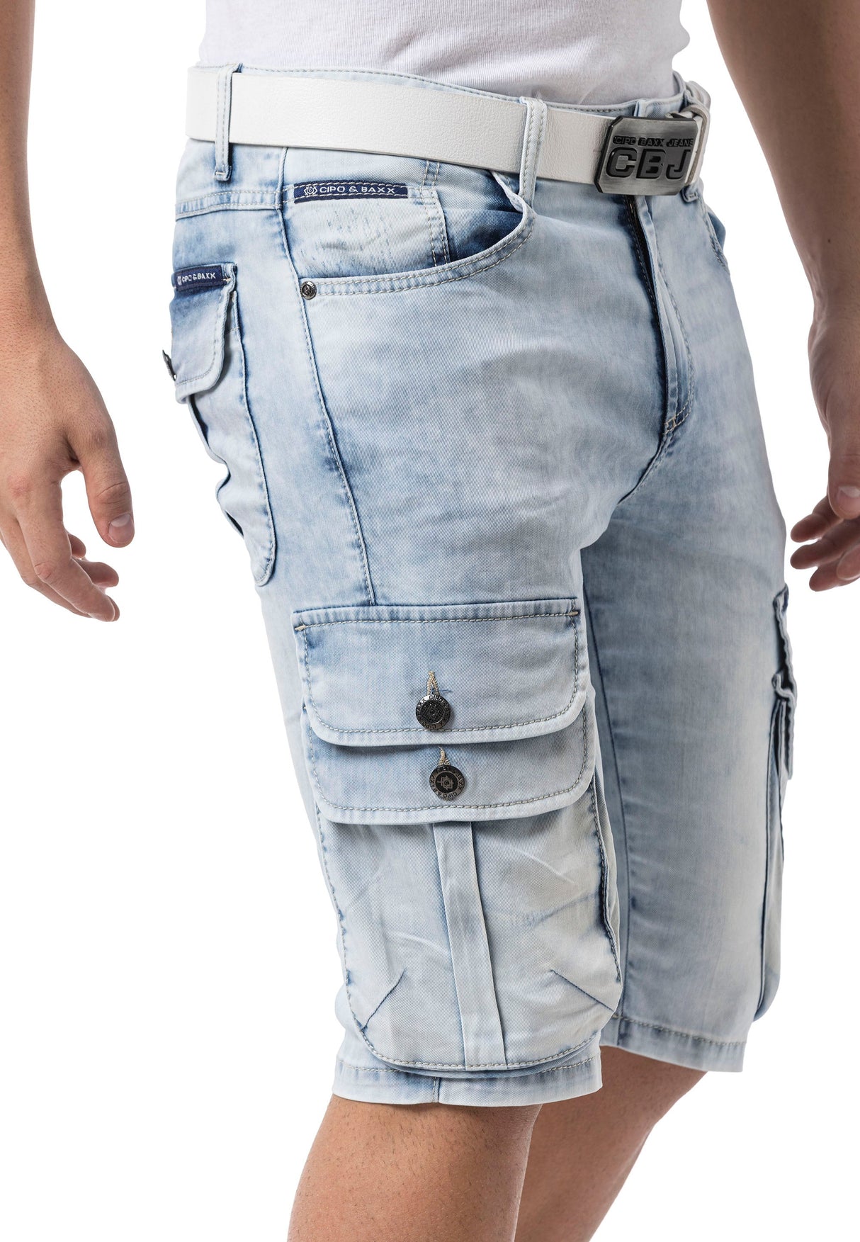 CK306 Men's Capri – Denim style with cargo pockets