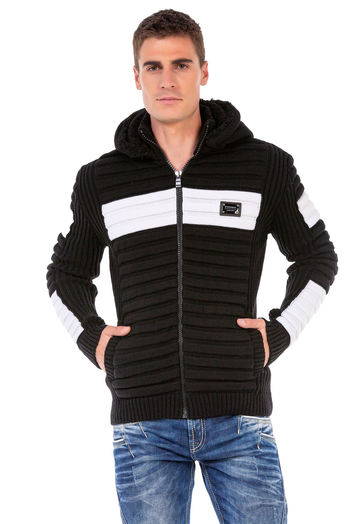 CP254 Men's Hooded Cardigan