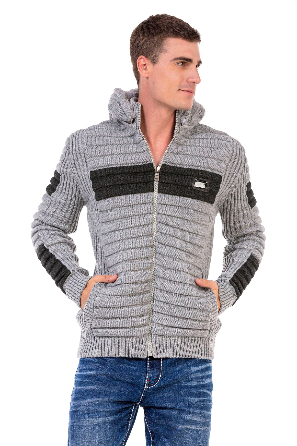 CP254 Men's Hooded Cardigan