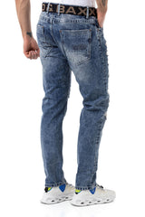 CD131 Men's comfortable jeans with belt