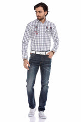 CD186A Men's comfortable jeans in a classic style with a straight fit