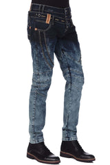 CD244A Men's comfortable jeans with stylish double waistband