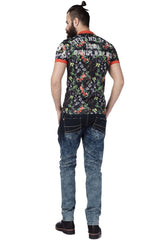 CD244A Men's comfortable jeans with stylish double waistband