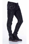 CD288 Men's comfortable jeans with washes in straight fit
