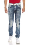 CD314 Men's comfortable jeans with discreet seams in straight fit