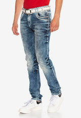 CD314 Men's comfortable jeans with discreet seams in straight fit