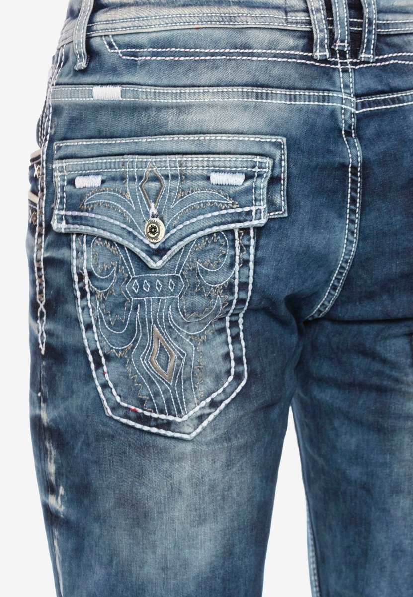 CD314 Men's comfortable jeans with discreet seams in straight fit