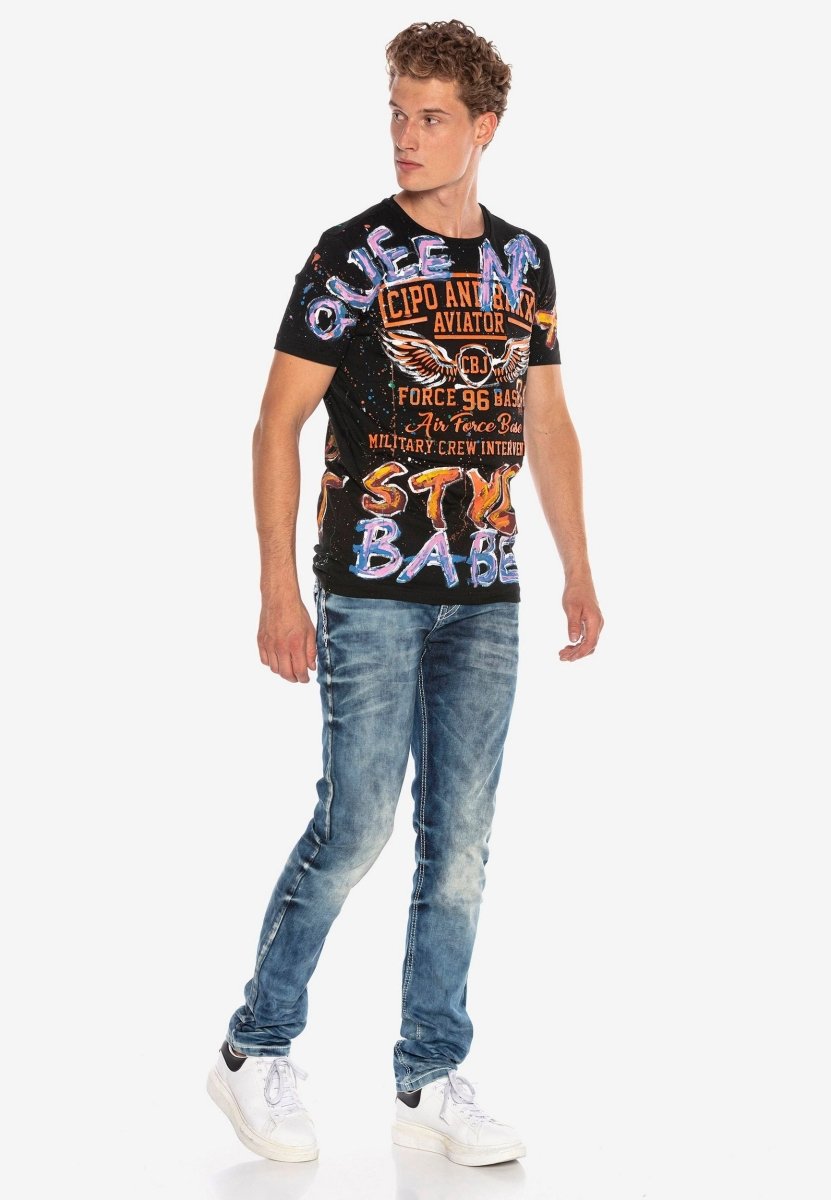 CD314 Men's comfortable jeans with discreet seams in straight fit
