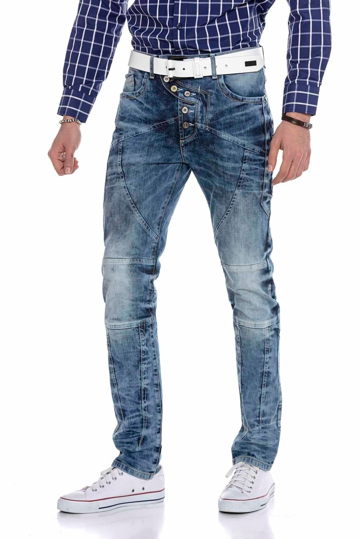 CD346 Men's comfortable jeans with a casual wash