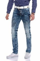 CD346 Men's comfortable jeans with a casual wash