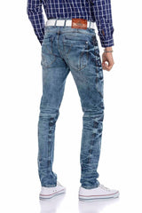 CD346 Men's comfortable jeans with a casual wash