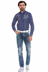 CD346 Men's comfortable jeans with a casual wash