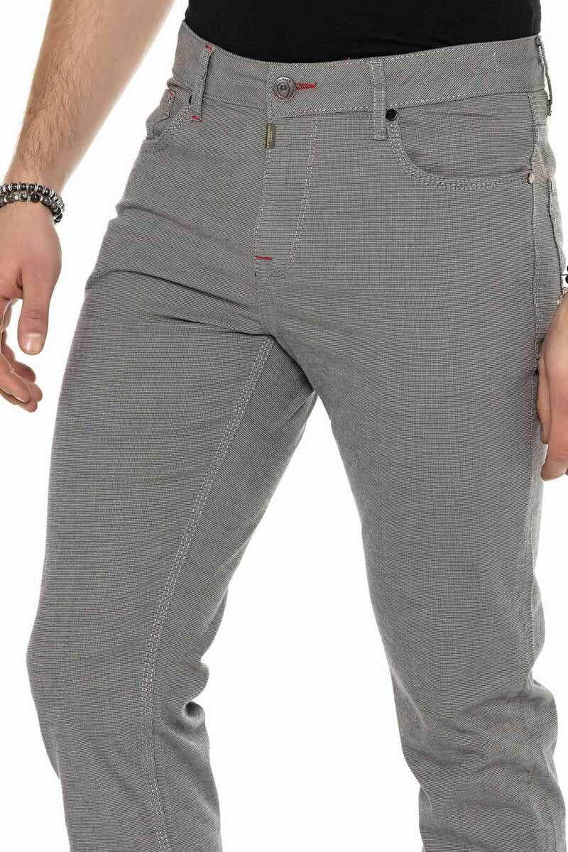 CD372B Men's fabric trousers in a fashionable straight fit
