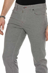 CD372B Men's fabric trousers in a fashionable straight fit