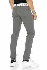 CD372B Men's fabric trousers in a fashionable straight fit