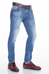 CD376 Men's comfortable jeans in classic 5-pocket style
