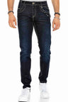 CD395 Men's comfortable jeans with stylish contrast stitching in straight fit