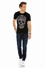 CD395 Men's comfortable jeans with stylish contrast stitching in straight fit