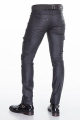 CD405 Men's comfortable jeans with cool decorative zippers in straight fit