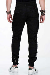 CD422 Men's Jeans Cargo Trousers with Elastic Hem