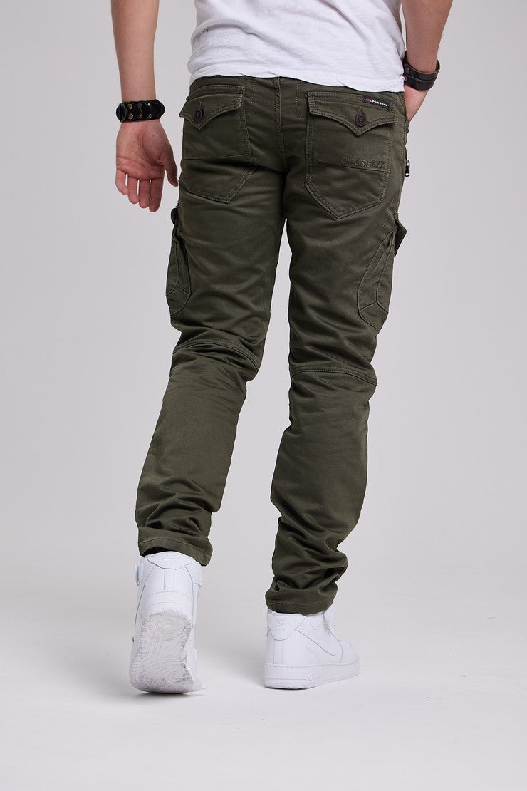 CD424 Men's cargo trousers in trendy biker style