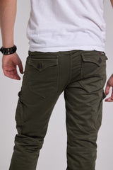 CD424 Men's cargo trousers in trendy biker style