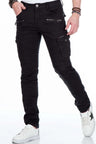 CD424 Men's cargo trousers in trendy biker style