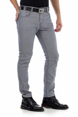 CD432 Men's fabric trousers in a fashionable slim fit cut