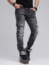 CD446 Men's slim-fit jeans with elasticated cuffs at the hem