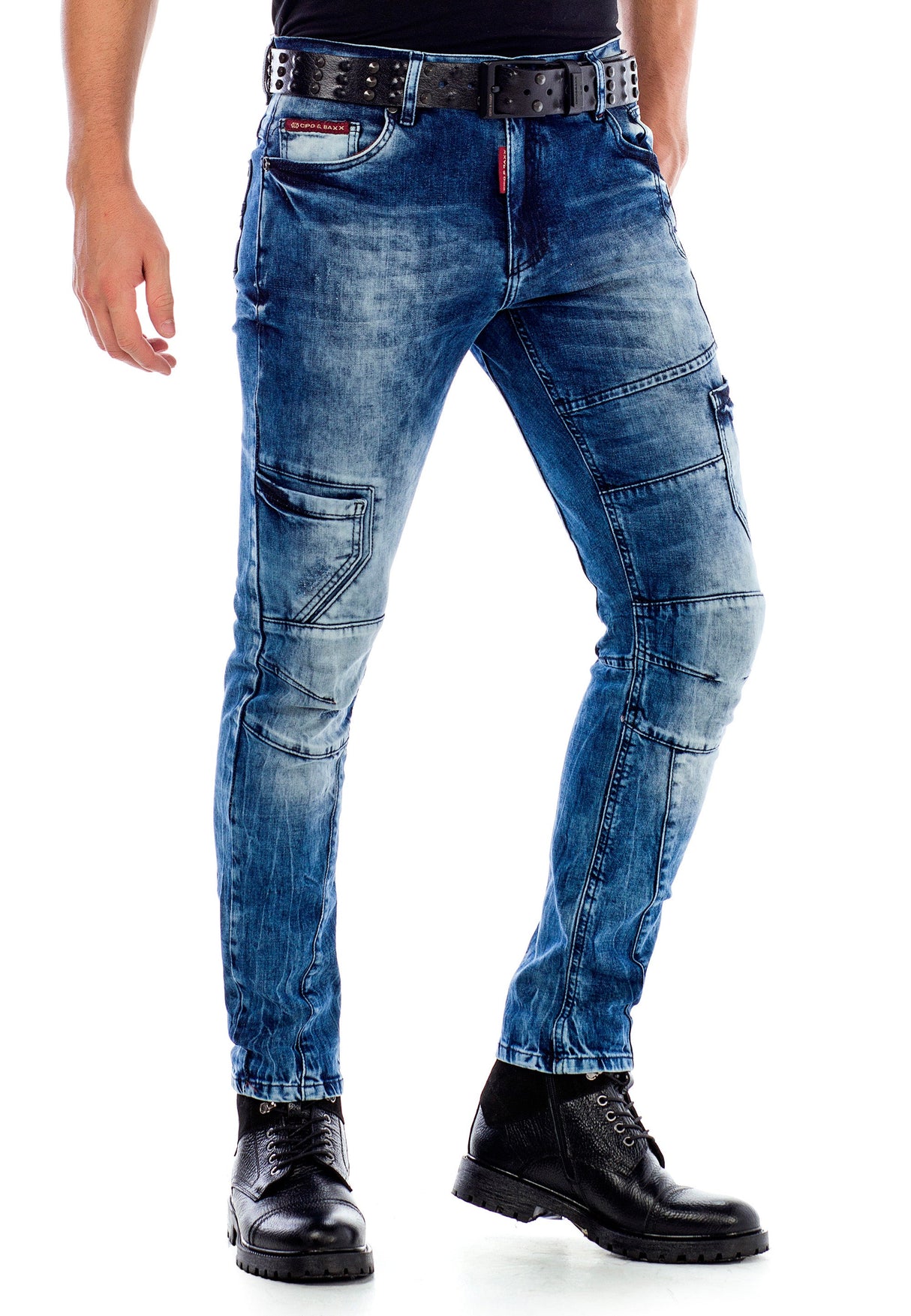 CD478 Men's comfortable jeans in a washed look, slim fit
