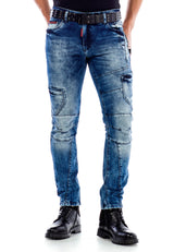 CD478 Men's comfortable jeans in a washed look, slim fit