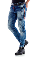 CD478 Men's comfortable jeans in a washed look, slim fit