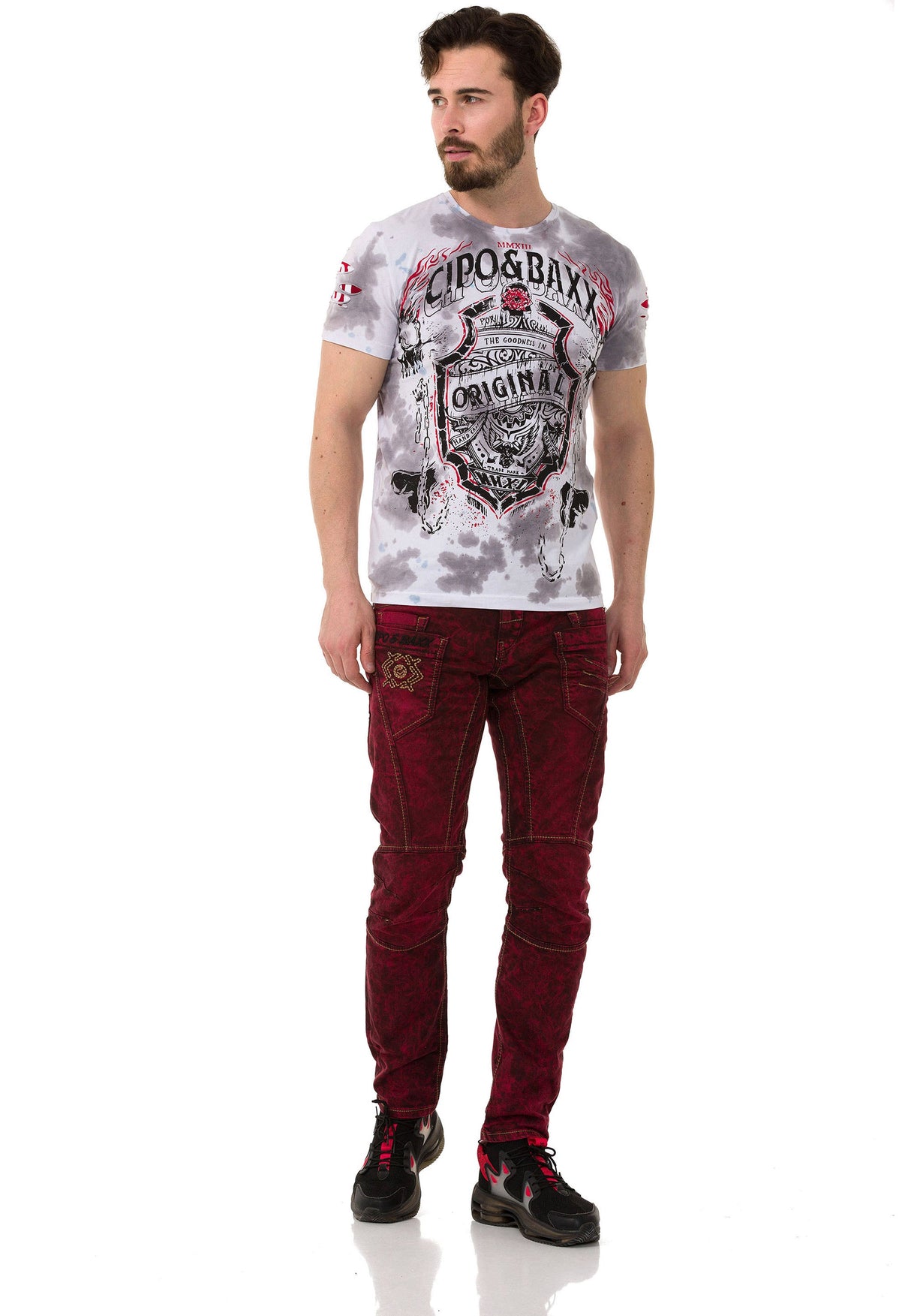 CD479 men's slim-fit jeans in an antique look
