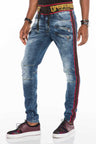 CD504 Men's comfortable jeans with drawstring waistband in slim fit