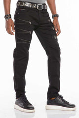 CD509 Men's Jeans Regular Fit Casual Trousers Extravagant