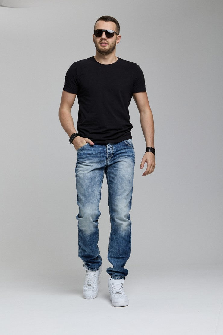 CD520 Men's skinny jeans in a used look