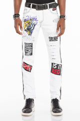CD525 Men's Jeans with Stripes and Side Panels