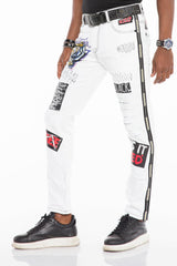 CD525 Men's Jeans with Stripes and Side Panels