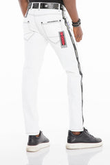 CD525 Men's Jeans with Stripes and Side Panels