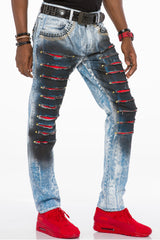 CD526 Men's slim-fit jeans in a casual used look