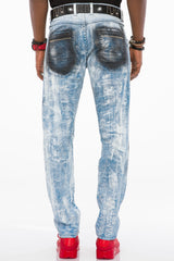 CD526 Men's slim-fit jeans in a casual used look