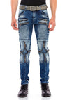 CD551 Men's comfortable jeans with fashionable details in straight fit