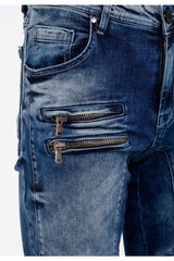 CD551 Men's comfortable jeans with fashionable details in straight fit