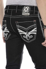 CD553 Men's comfortable jeans with contrasting seams