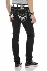 CD553 Men's comfortable jeans with contrasting seams