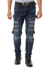 CD555 Men's slim-fit jeans in a fashionable destroyed look