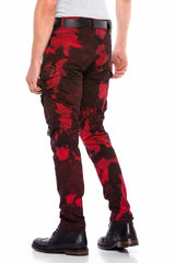 CD558 Men's comfortable jeans in biker design